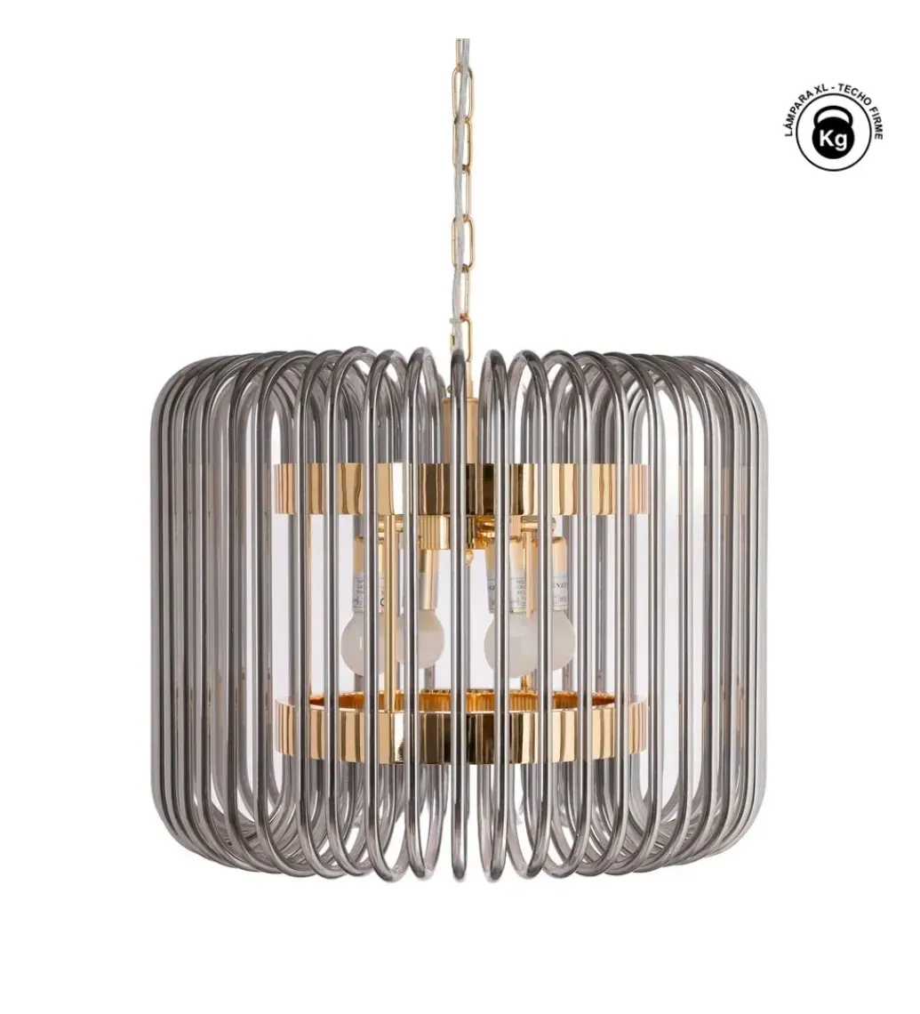 Lampa wisząca CELINK 50 cm złoto szara*DENZO Online