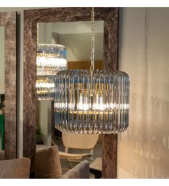 Lampa wisząca CELINK 50 cm złoto szara*DENZO Online