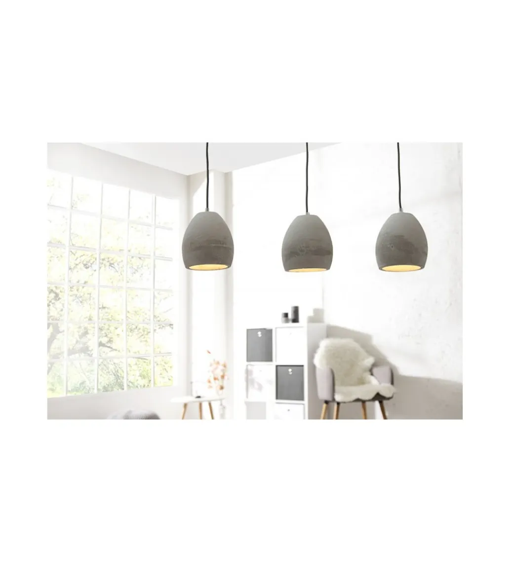 Lampa wisząca Cement grau 3er Beton*Invicta Interior Best