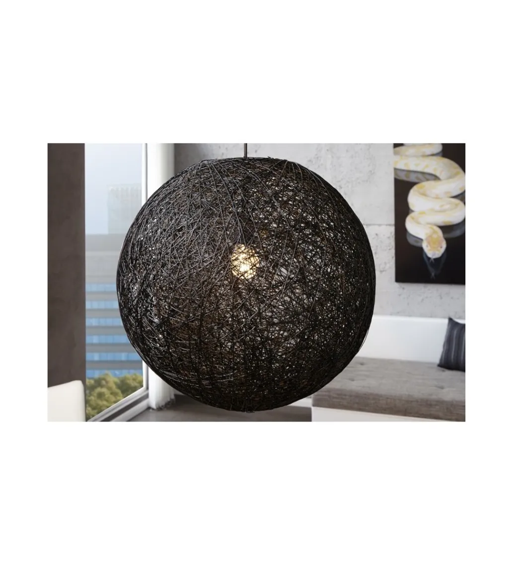 Lampa wisząca Cocoon 60 cm czarna*Invicta Interior Discount