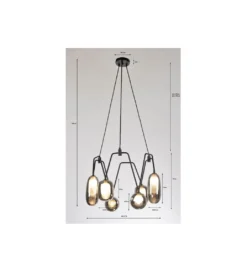Lampa wisząca COLUMBO 58 cm czarna*KDesign Outlet
