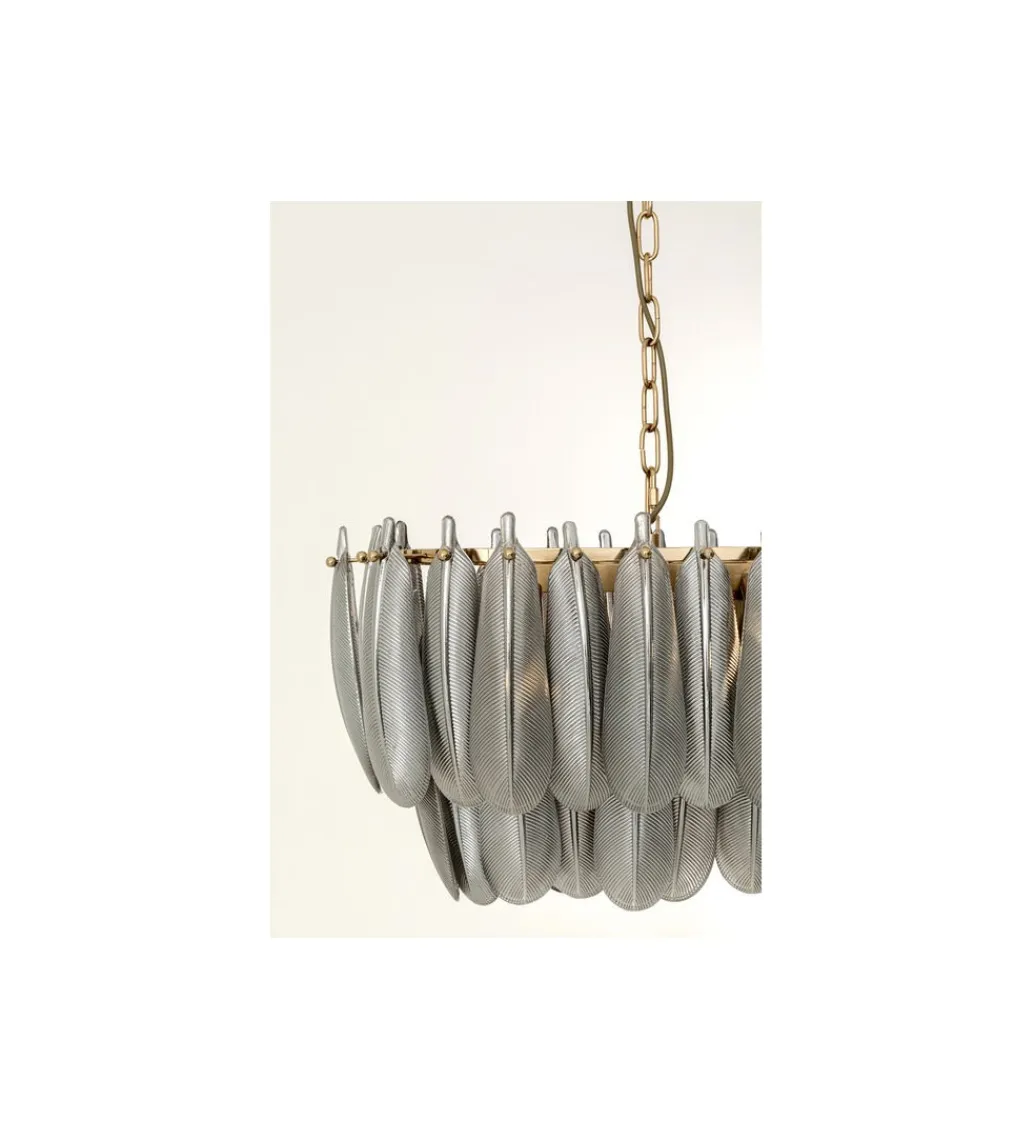 Lampa wisząca FEATHER 95 cm szara*KDesign Outlet
