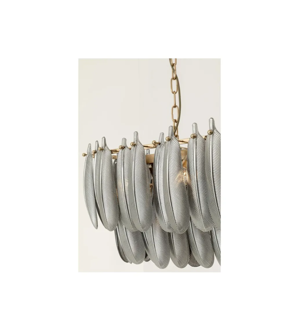 Lampa wisząca FEATHER 95 cm szara*KDesign Outlet