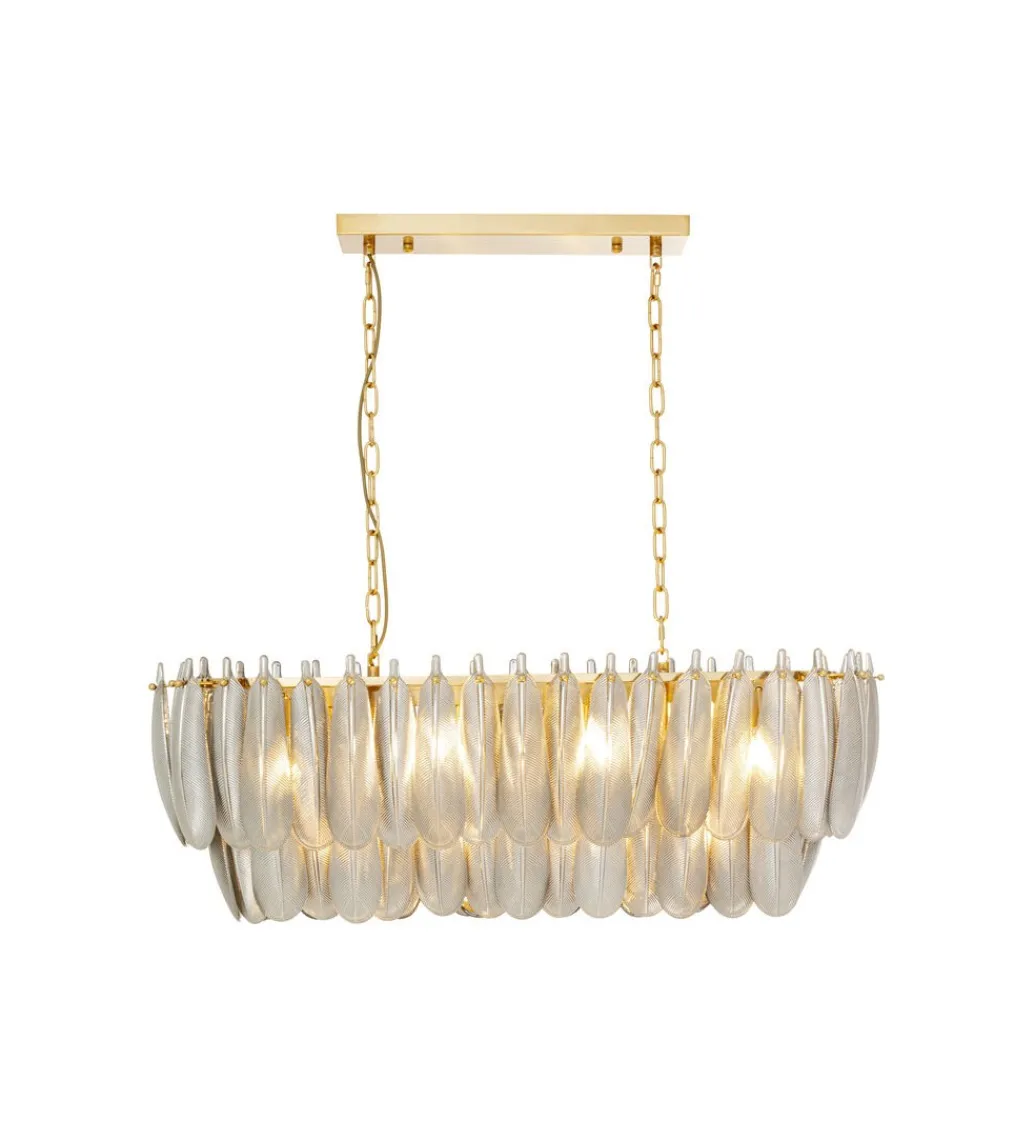 Lampa wisząca FEATHER 95 cm szara*KDesign Outlet