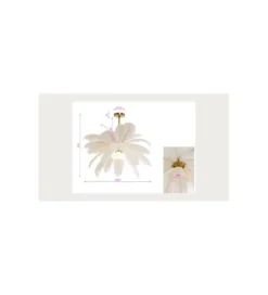 Lampa wisząca FEATHER PALM 87 cm biała*KDesign Best