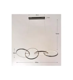 Lampa wisząca GALAXY LED 155 cm czarna*KDesign Discount