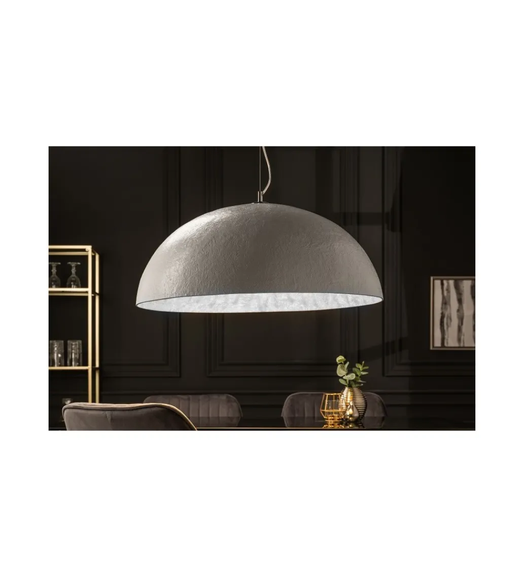 Lampa wisząca Glow biało srebrna 70 cm*Invicta Interior Best