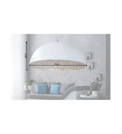 Lampa wisząca Glow biało srebrna 70 cm*Invicta Interior Best