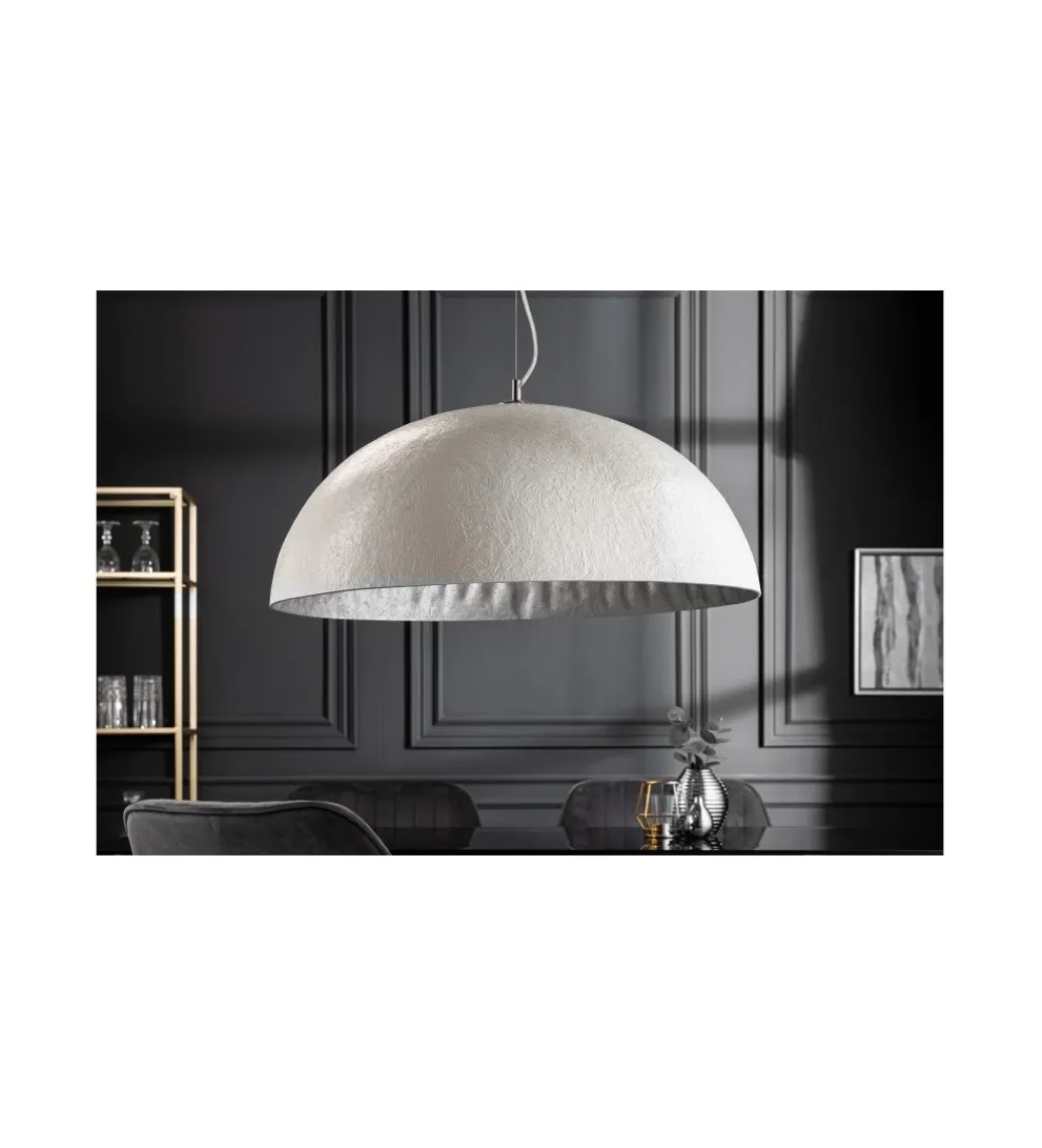 Lampa wisząca Glow biało srebrna 70 cm*Invicta Interior Best