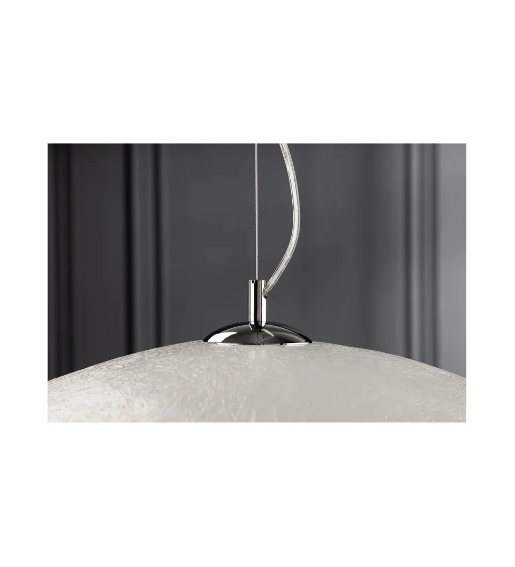 Lampa wisząca Glow biało srebrna 70 cm*Invicta Interior Best