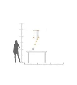 Lampa wisząca Gocce 70 x 140 cm*KDesign Best