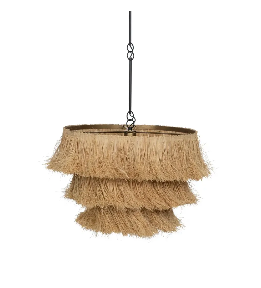 Lampa wisząca LIFS 48 cm Naturalna Rafia*Invicta Interior Online