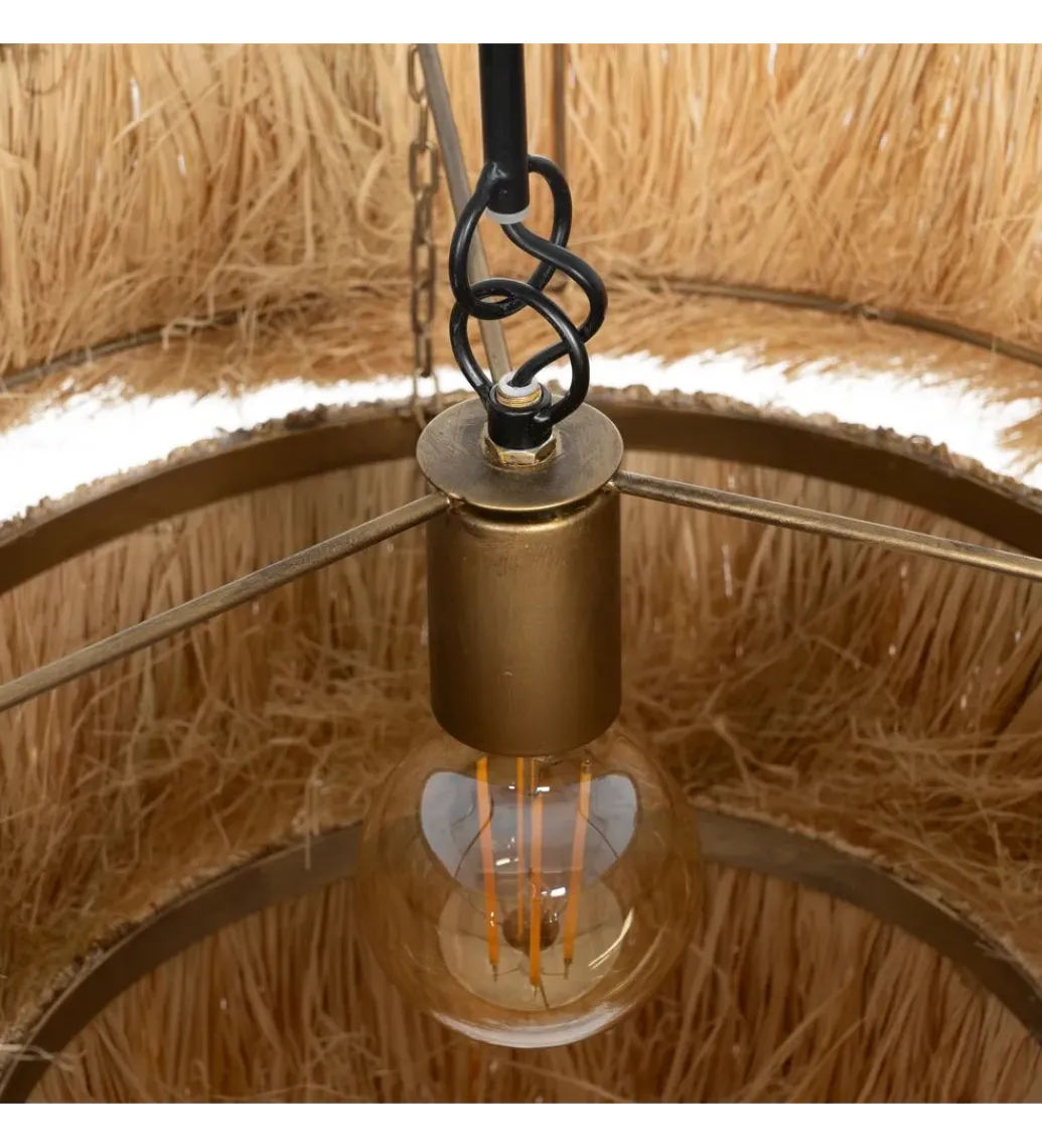 Lampa wisząca LIFS 48 cm Naturalna Rafia*Invicta Interior Online