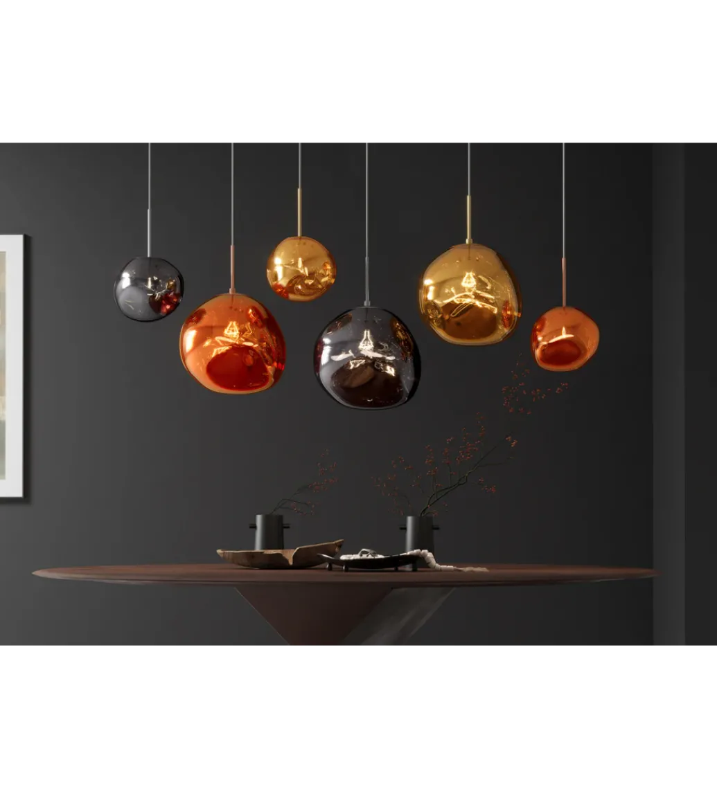 Lampa wisząca LIQUID DIAMOND 20 cm szkło dymione*Invicta Interior Clearance