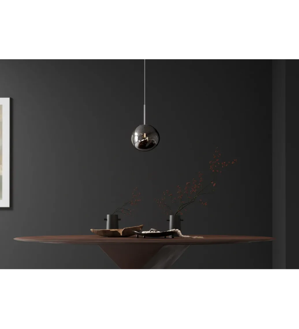 Lampa wisząca LIQUID DIAMOND 20 cm szkło dymione*Invicta Interior Clearance