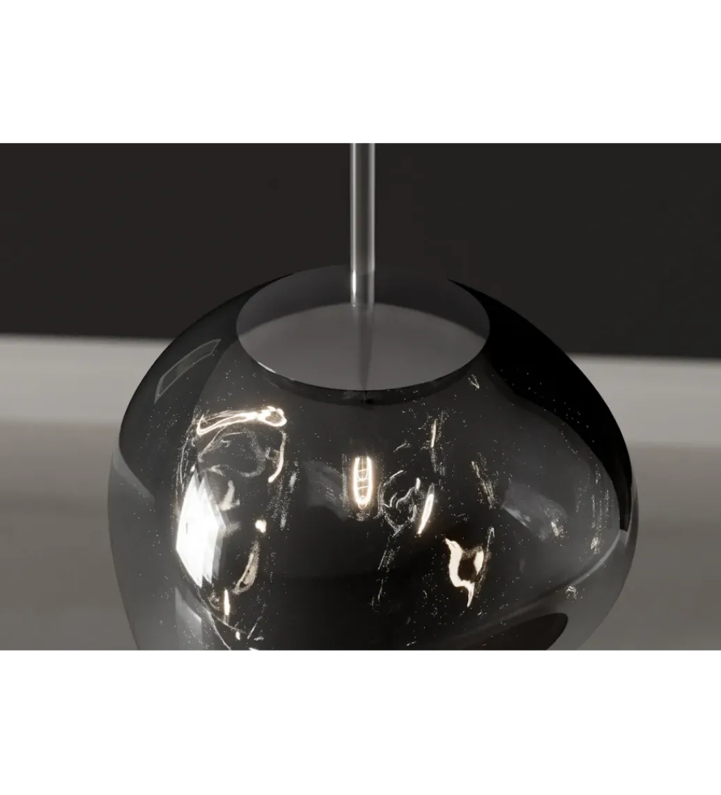Lampa wisząca LIQUID DIAMOND 20 cm szkło dymione*Invicta Interior Clearance