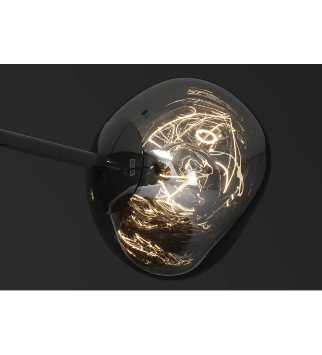 Lampa wisząca LIQUID DIAMOND 5 kloszy szkło dymione*Invicta Interior Hot