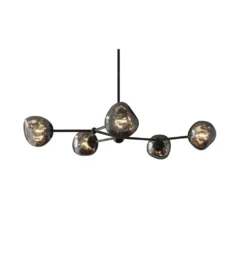 Lampa wisząca LIQUID DIAMOND 5 kloszy szkło dymione*Invicta Interior Hot