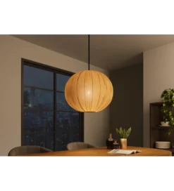 Lampa wisząca ORGANIC 45 cm tkanina naturalny*Invicta Interior