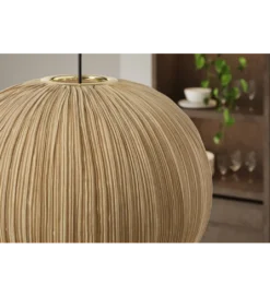 Lampa wisząca ORGANIC 45 cm tkanina naturalny*Invicta Interior