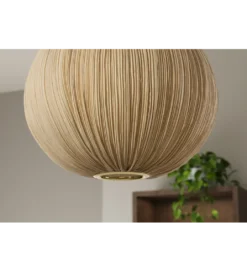 Lampa wisząca ORGANIC 45 cm tkanina naturalny*Invicta Interior