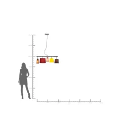 Lampa wisząca PARECCHI 100 cm wielokolorowa*KDesign Online