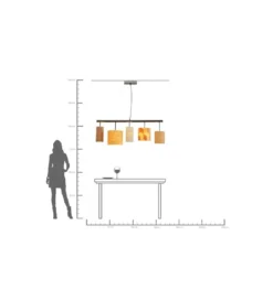 Lampa wisząca PARECHI 100 cm wielokolorowa*KDesign Hot