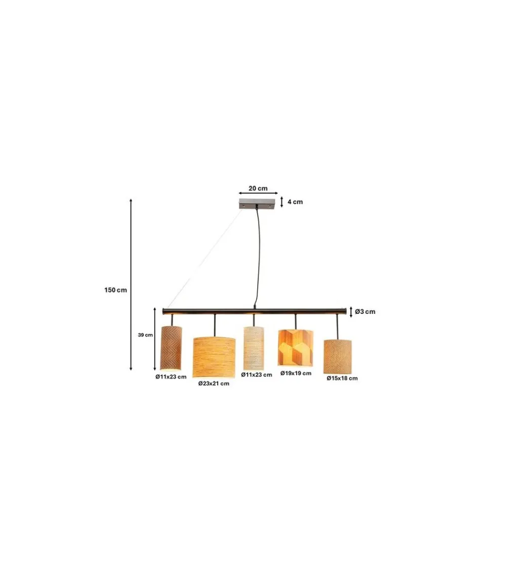 Lampa wisząca PARECHI 100 cm wielokolorowa*KDesign Hot