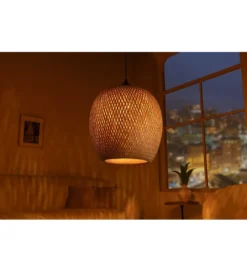 Lampa wisząca PAVO Nest 35 cm bambus*Invicta Interior