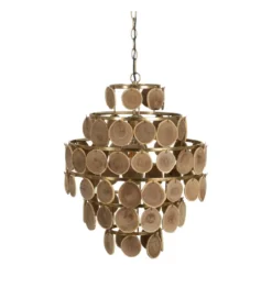 Lampa wisząca PORBELMA 58 cm złota naturalna*Zona-Design New