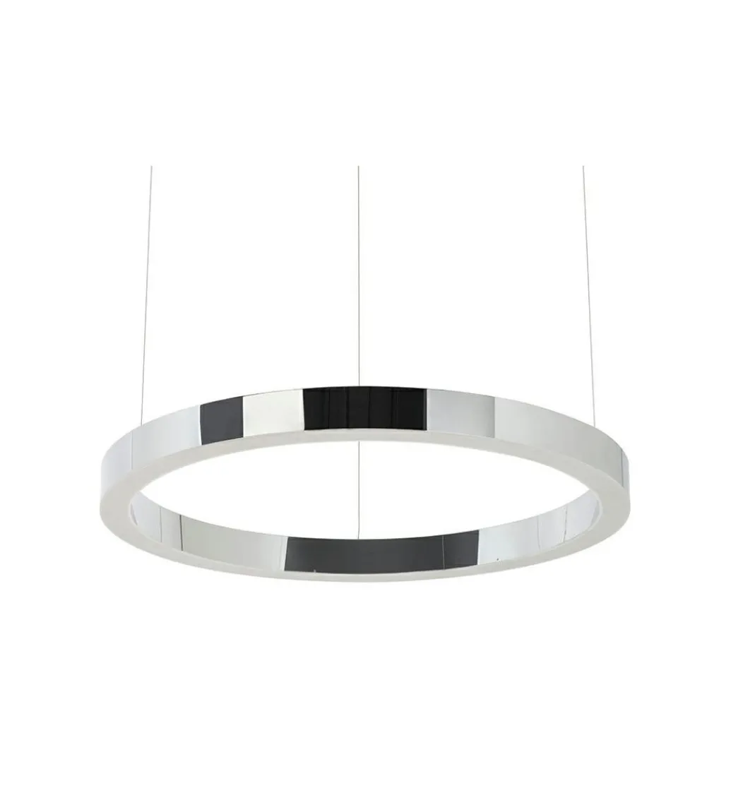 Lampa wisząca RING 60 cm srebrna*Zona-Design New