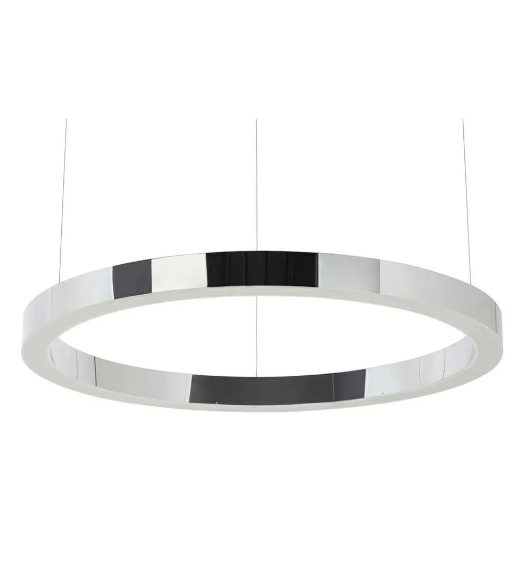 Lampa wisząca RING 80 cm srebrna*Zona-Design Discount