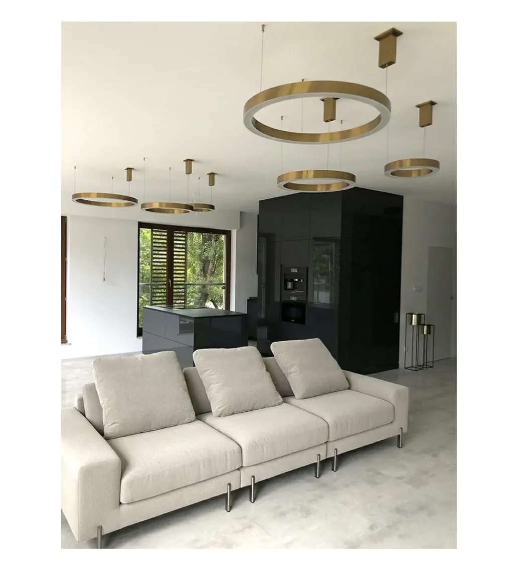 Lampa wisząca RING 60 cm złota*Zona-Design New