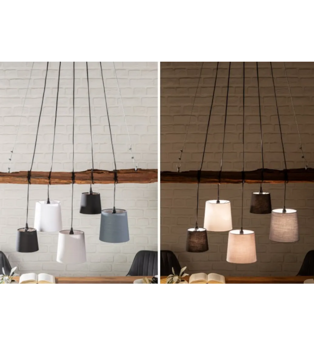 Lampa wisząca Saint-Louis 115 cm drewno driftowe*Invicta Interior