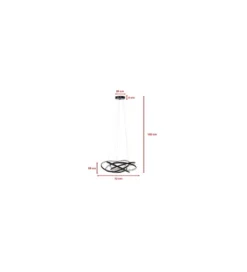 Lampa wisząca SATURN 72 cm czarna*KDesign Clearance