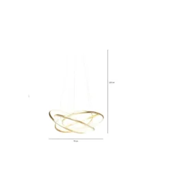 Lampa wisząca SATURN LED 75 cm złota*KDesign Outlet