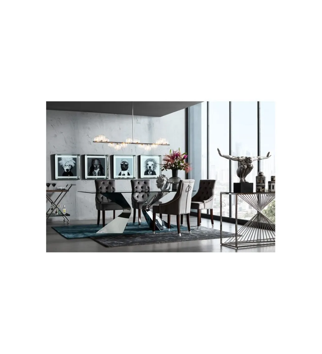 Lampa Wisząca Scala Balls Brass 155 Cm srebrna*KDesign Discount