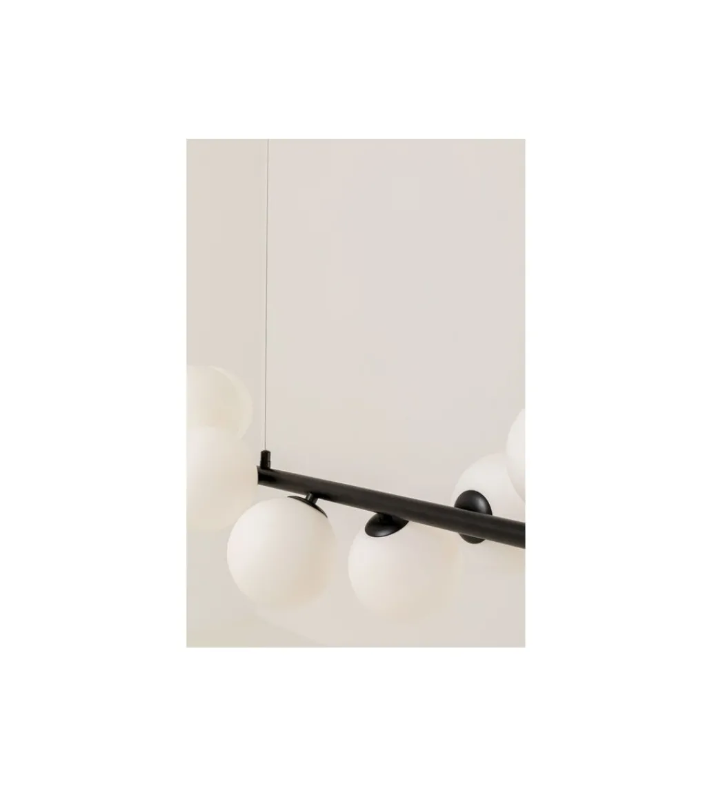 Lampa wisząca SCALA BALLS 150 cm czarna białe klosze*KDesign Clearance