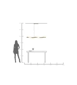 Lampa wisząca SCALA BALLS 150 cm czarna białe klosze*KDesign Clearance