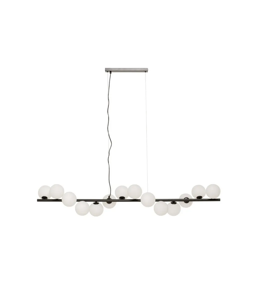 Lampa wisząca SCALA BALLS 150 cm czarna białe klosze*KDesign Clearance