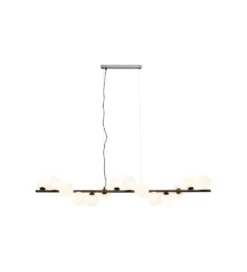 Lampa wisząca SCALA BALLS 150 cm czarna białe klosze*KDesign Clearance