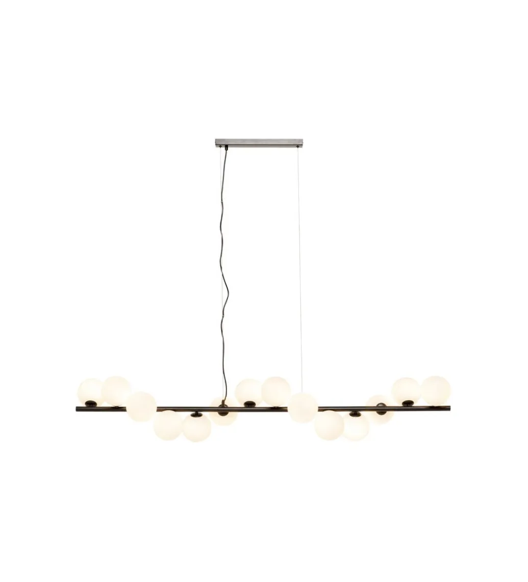 Lampa wisząca SCALA BALLS 150 cm czarna białe klosze*KDesign Clearance