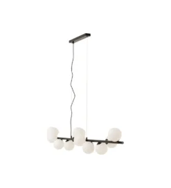 Lampa wisząca SCALA BALLS 150 cm czarna białe klosze*KDesign Clearance
