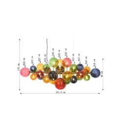 Lampa wisząca SCALA BALLS 124 cm wielokolorowa*KDesign Best