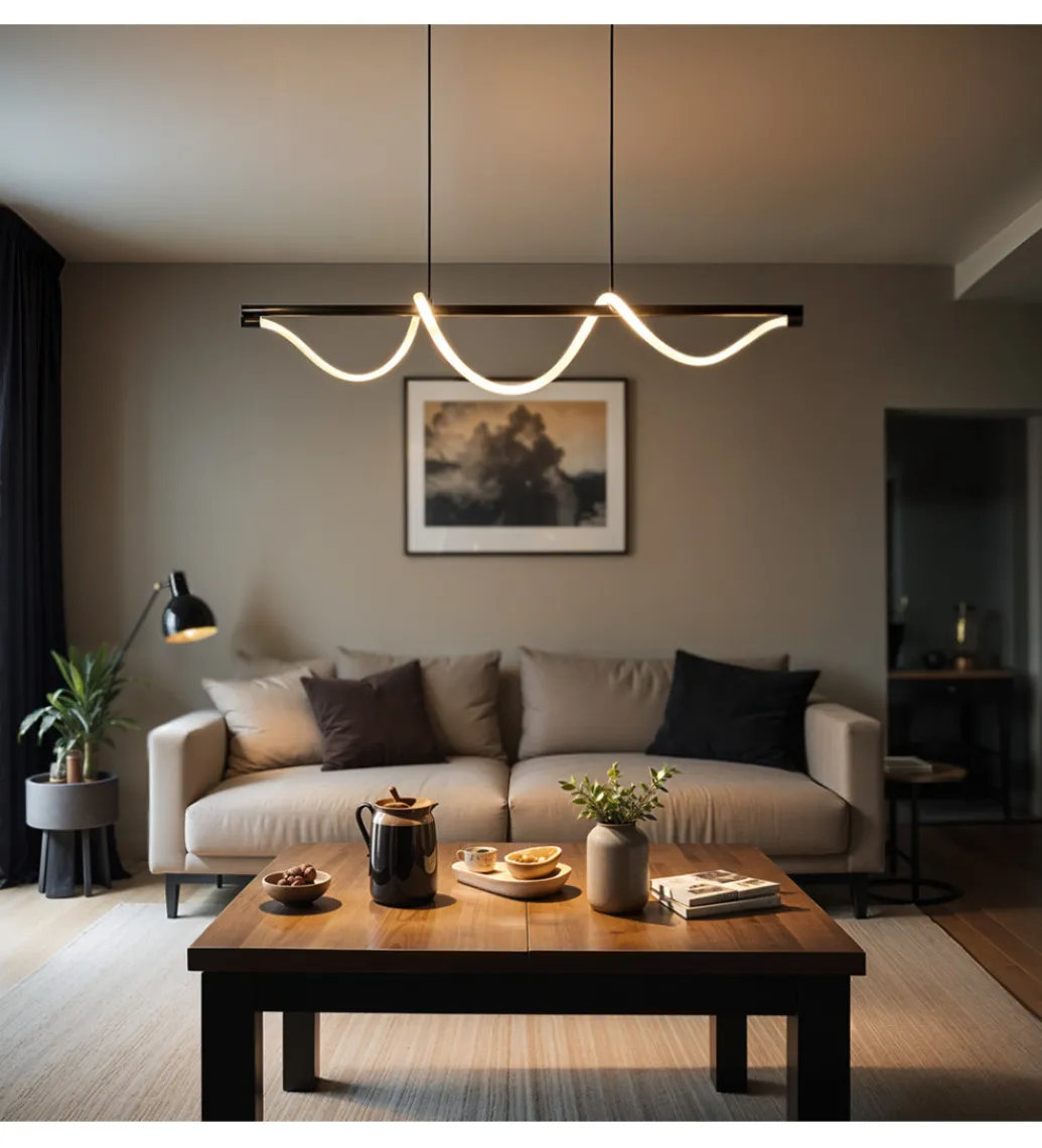Lampa wisząca SERPENTE 120 cm czarna*DOMENO Discount