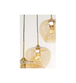 Lampa wisząca SPHERE AMBER 45 cm złota*KDesign Discount