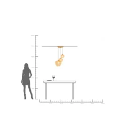 Lampa wisząca SPHERE AMBER 45 cm złota*KDesign Discount