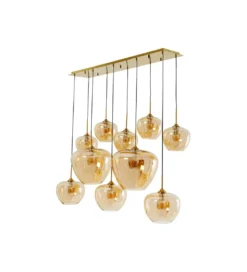 Lampa wisząca SPHERE AMBER TEN 160 cm złota*KDesign Online