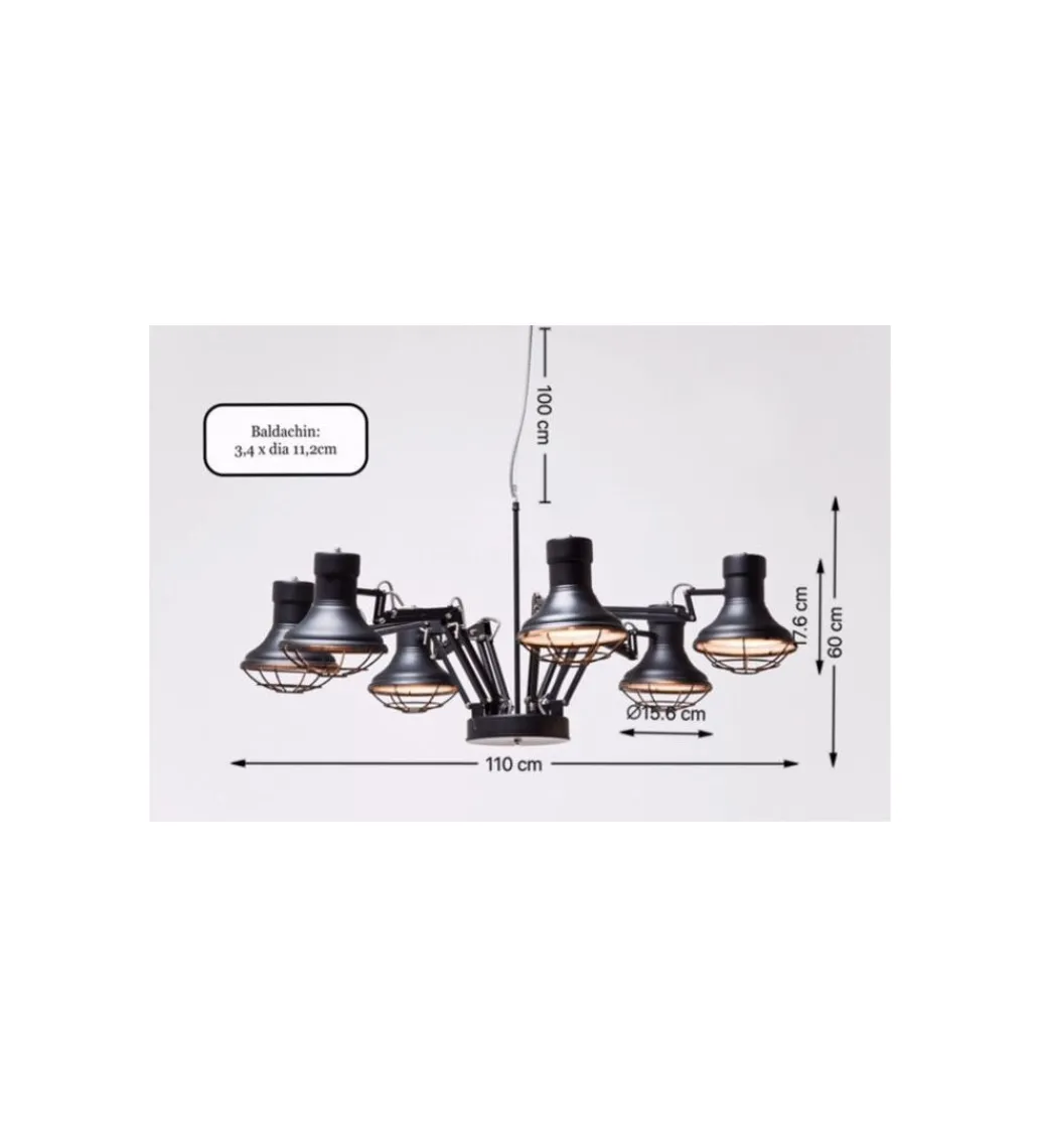 Lampa wisząca Spider Multi czarna*KDesign Sale
