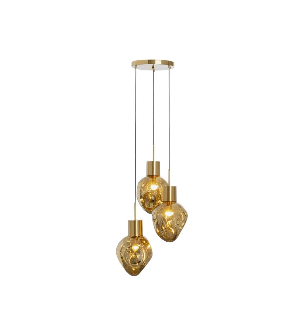 Lampa wisząca SUPERNOVA AMBER TRE 45 cm złota*KDesign Online